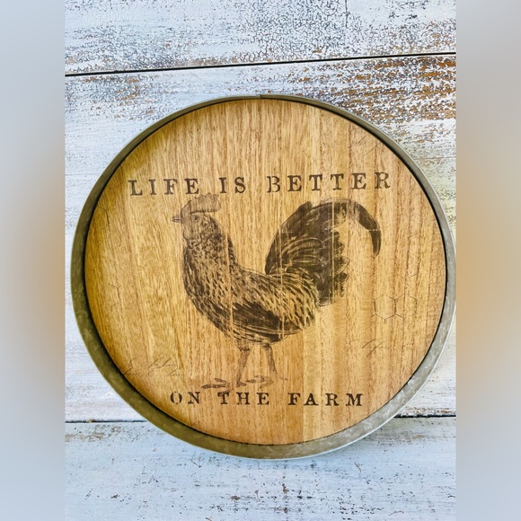 Life Is Better On the Farm Chicken Wood Decor - Picture 7 of 17
